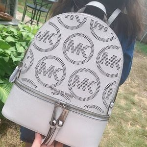 Michael Kors white backpack